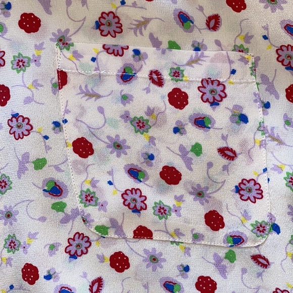 Alberto Aspesi Silk Button-down Floral Print Blouse (EU size 46/US Small) - Picture 4 of 4